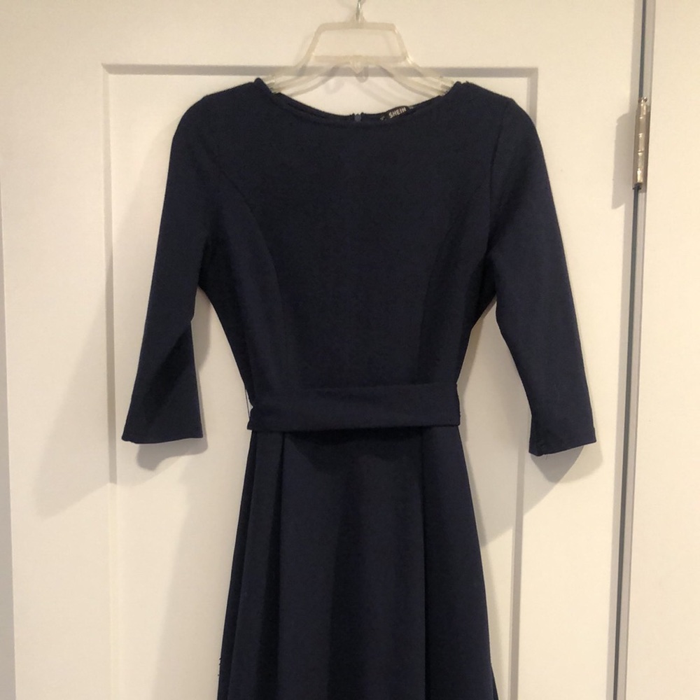 Small Navy High Low Dress